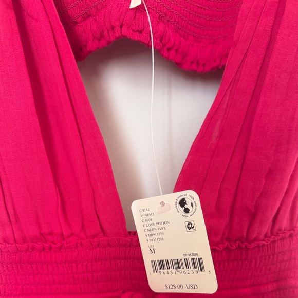 Free people pink ruffle open back tiered Maxi Dress - Picture 4 of 6